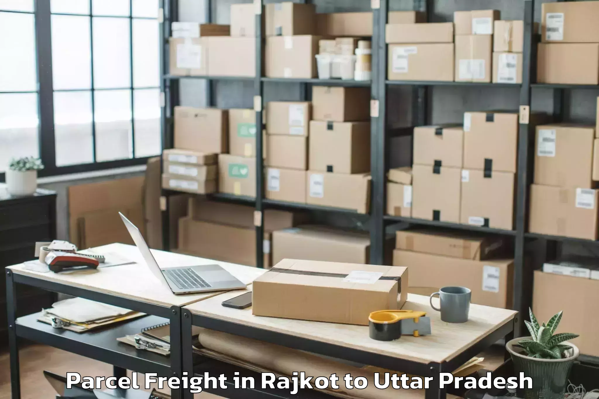 Professional Rajkot to Captainganj Parcel Freight